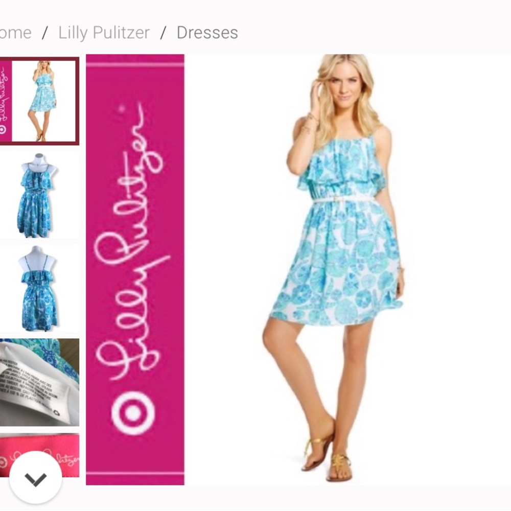 NEW Lilly P for Target Sea Urchin Blue Shells Dress